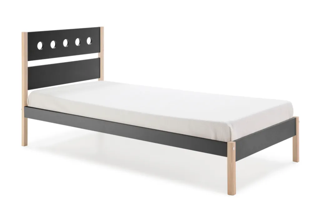 Cama Compte DM/PINO antracita 90x190cm - Camas y canapes