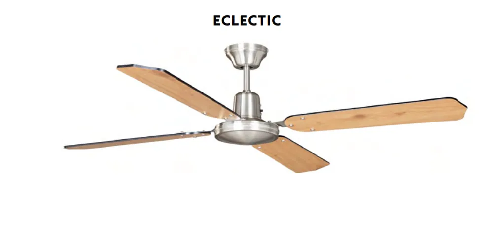 Ventilador de techo Eclectic niquel satinado - Ventiladores de Techo