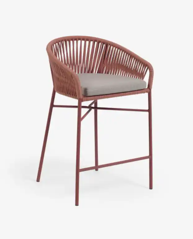 Taburete Sevilla cuerda terracota 65 cm - Taburetes hosteleria