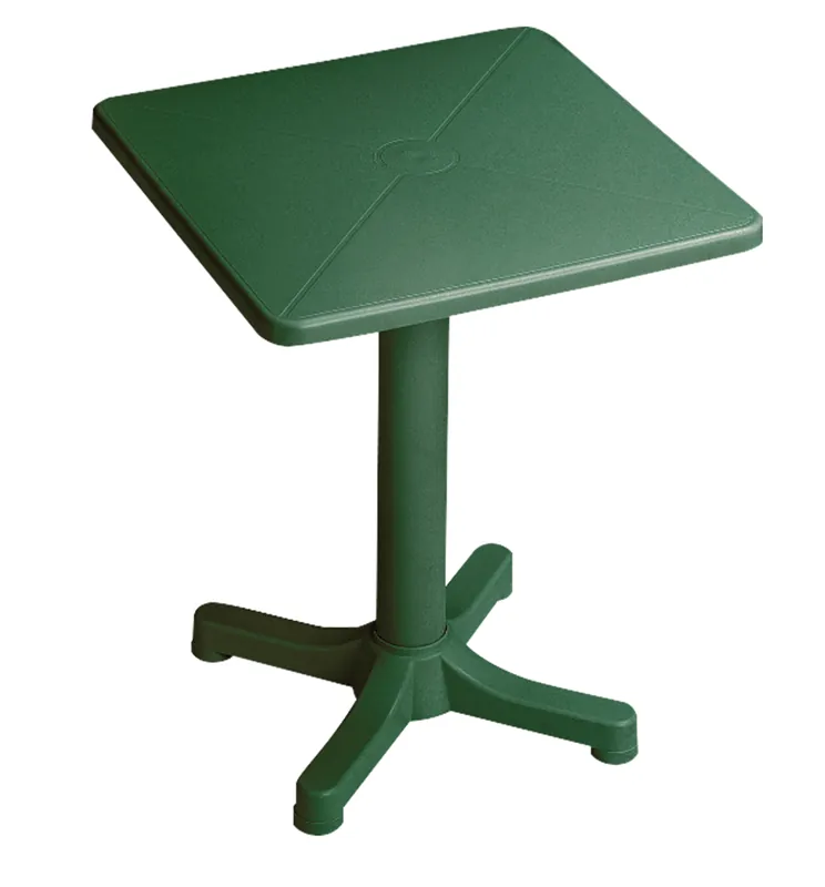 Mesa de resina con contrapeso verde - Mesas hosteleria