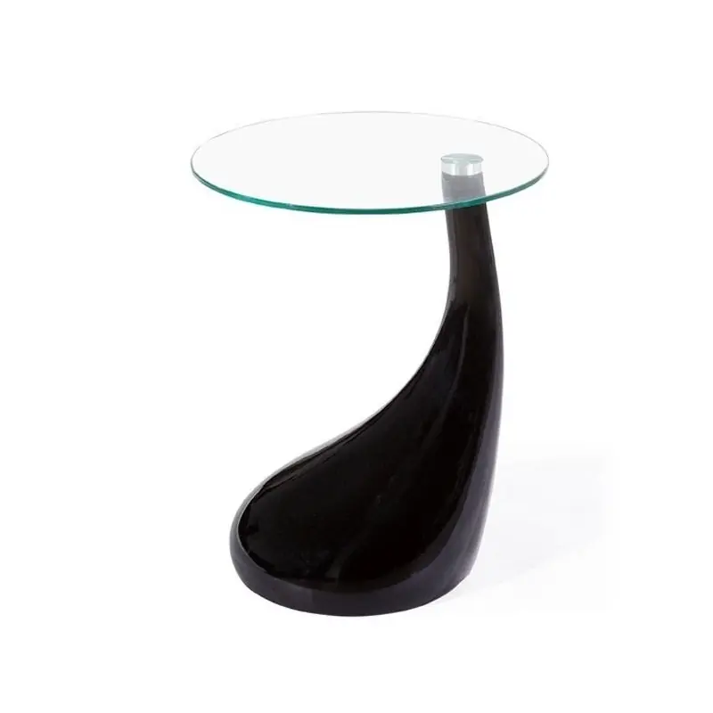 Mesa auxiliar Gota cristal negro 50cm - Mesas de centro y auxiliares