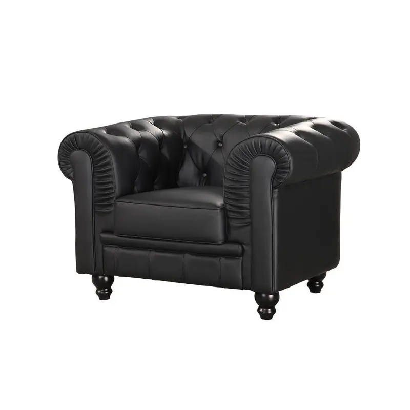 Sillon chester new similpiel negra - Sillones butacas divanes