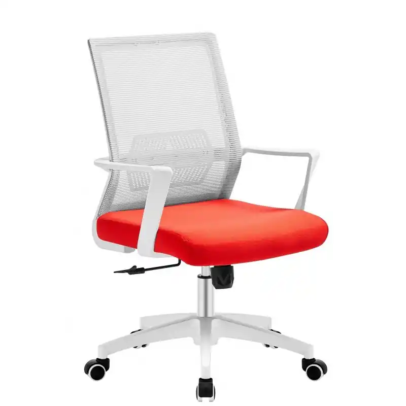 Sillón de oficina Sparta negro malla gris tejido rojo - Sillones direccion