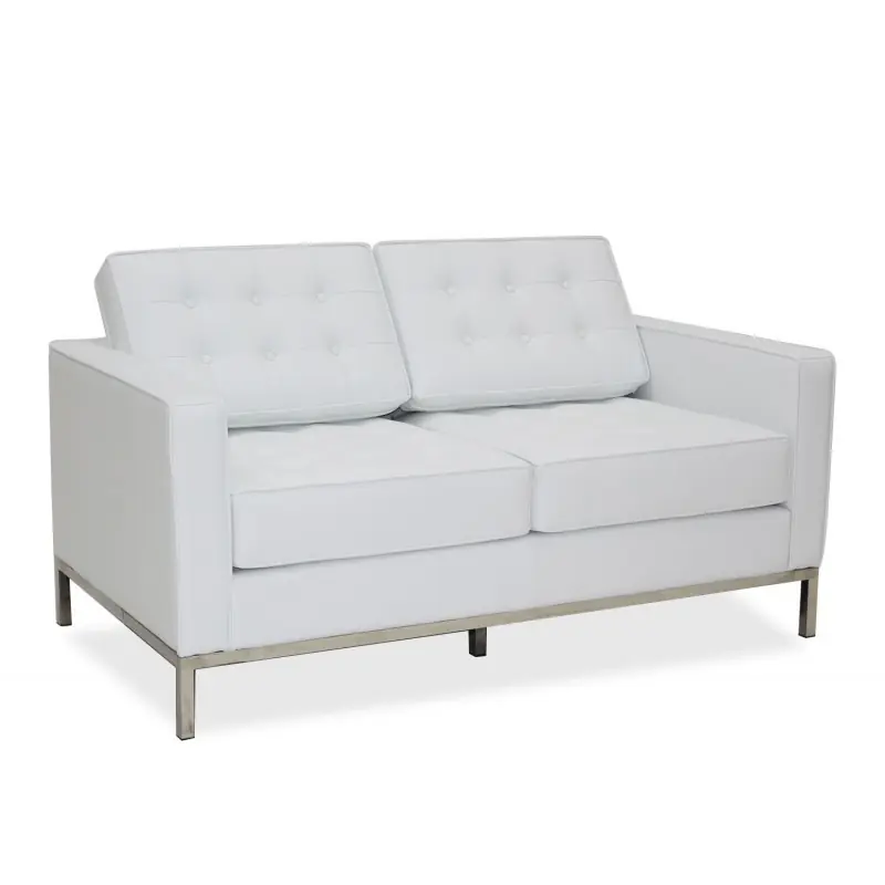 Sofa Florencia similpiel blanca 2 plazas - Sofas