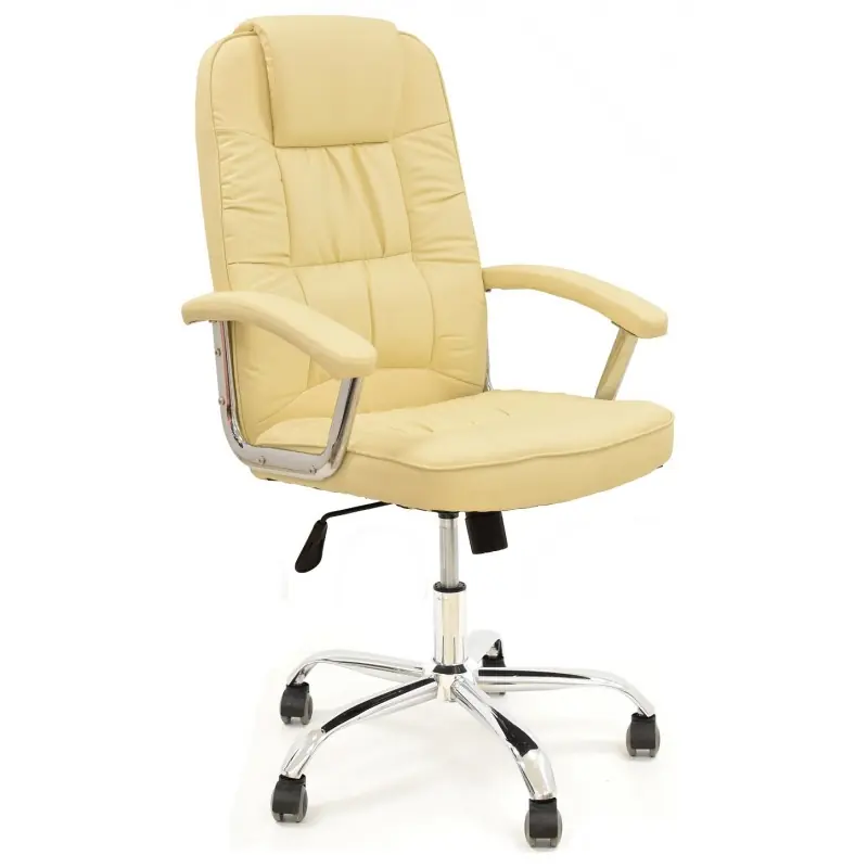 Sillón de oficina alto basculante similpiel beige - Sillones direccion