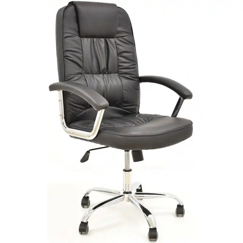 Sillón de oficina alto basculante similpiel negro - Sillones direccion