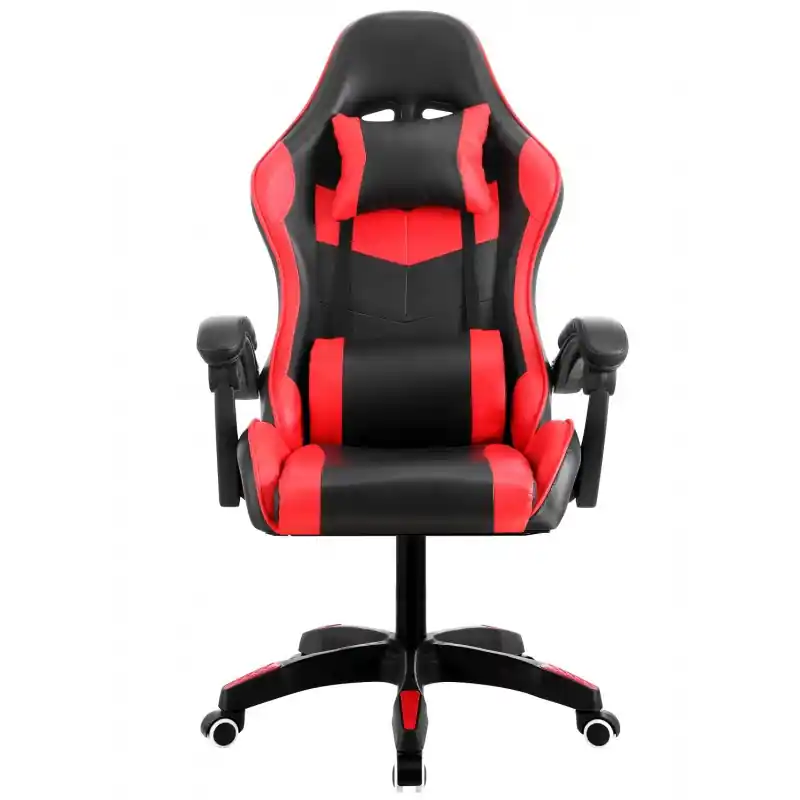 Sillón alto racing Gamer similpiel negra y roja - Sillas oficina operativas