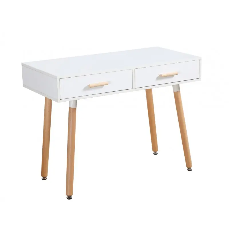 Escritorio Latte con madera bilaminada de color blanco - Escritorios