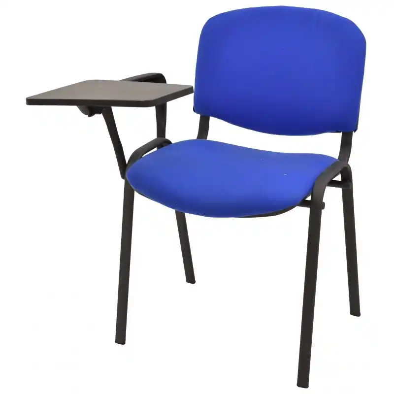 Silla con brazo y pala derecha tapizado azul - Sillas confidentes