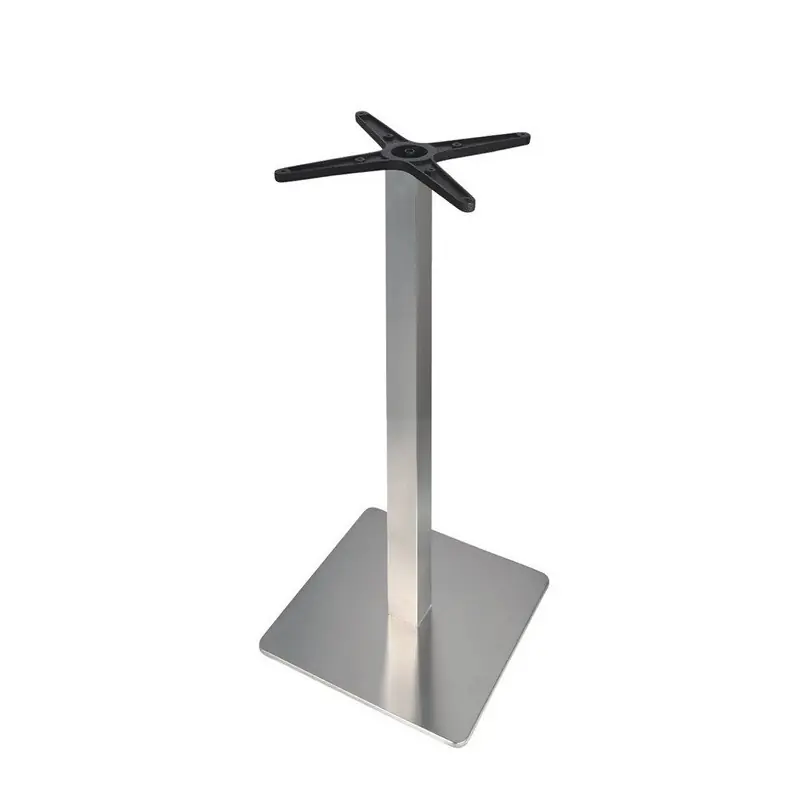 Base alta de acero inoxidable pulido satinado 110 cm - Pies y bases para mesas