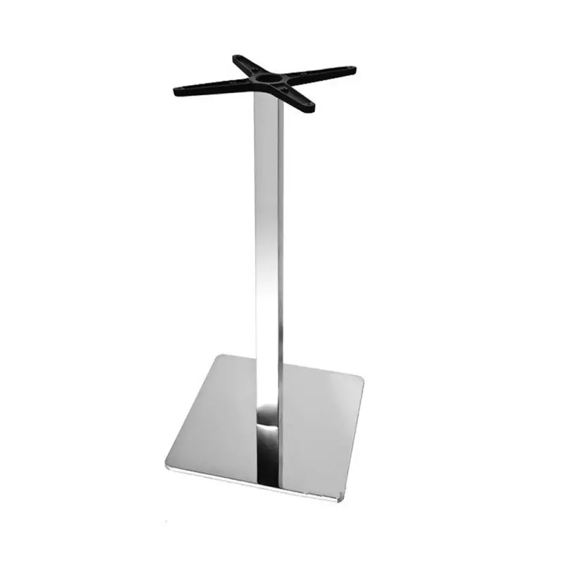 Base alta de acero inoxidable pulido brillo 110 cm - Pies y bases para mesas