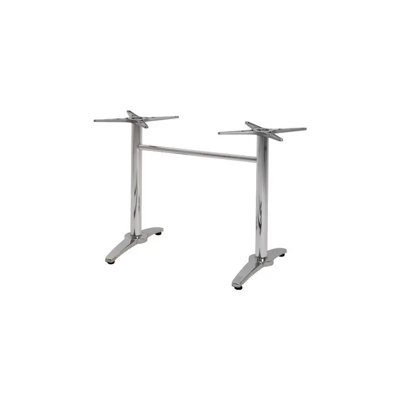 Base rectangular de 4 brazos inoxidable y aluminio 72cm - Pies y bases para mesas