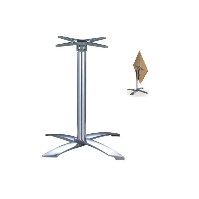 Base abatible 4 brazos aluminio fundido 73cm - Pies y bases para mesas