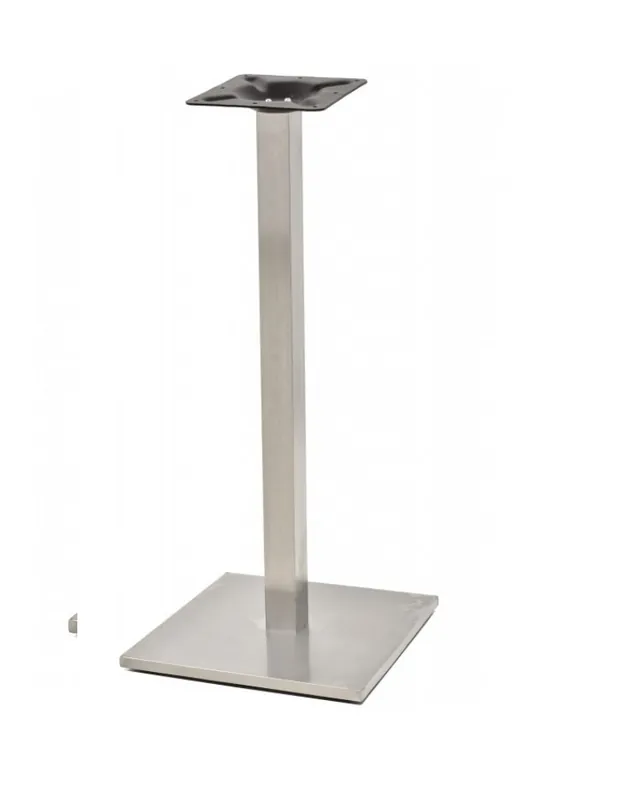 Base cuadrada acero inoxidable pulido satinado 110cm - Pies y bases para mesas