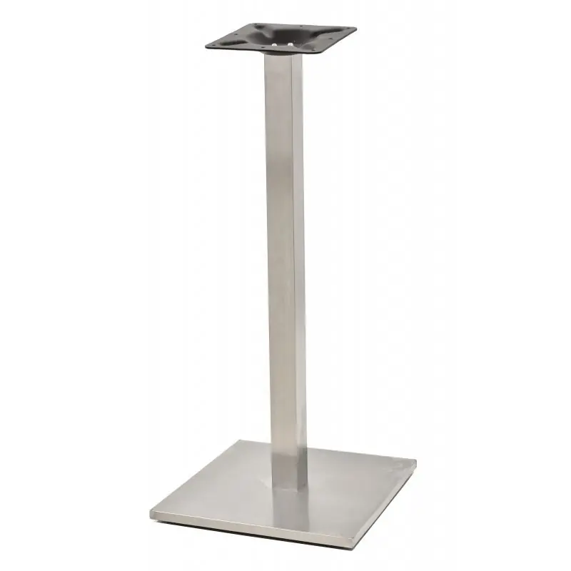 Base cuadrada acero inoxidable pulido satinado 110cm - Pies y bases para mesas