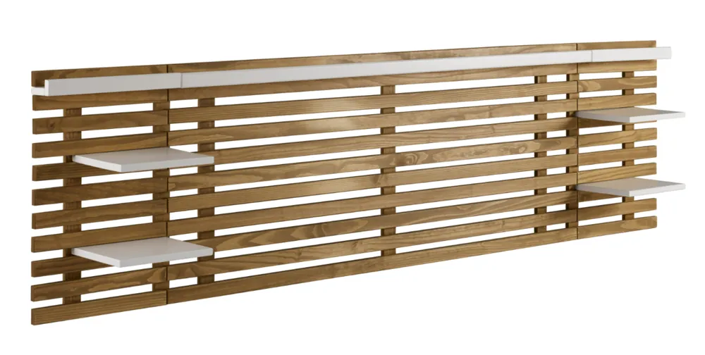 Cabezal Nidra PINO/DM cera blanco 240cm - Cabeceros