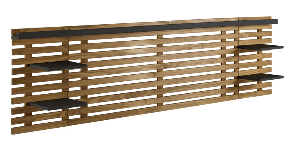 Cabezal Nidra PINO/DM cera negro 240cm - Cabeceros