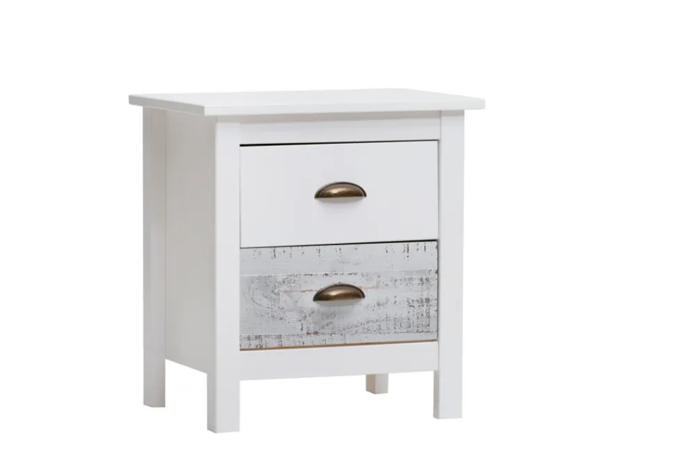 Mesita Romantica madera multicolor 46×35 cm - Mesitas de noche