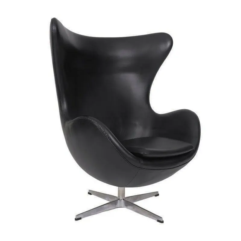 Sillon Egg similpiel negra - Chaiselongue