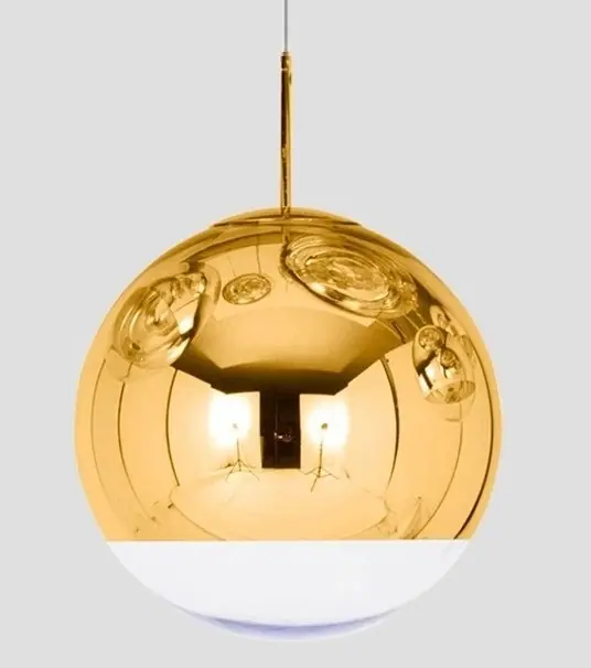 Mirror ball dorada lampara techo 40 cm - Lamparas de techo