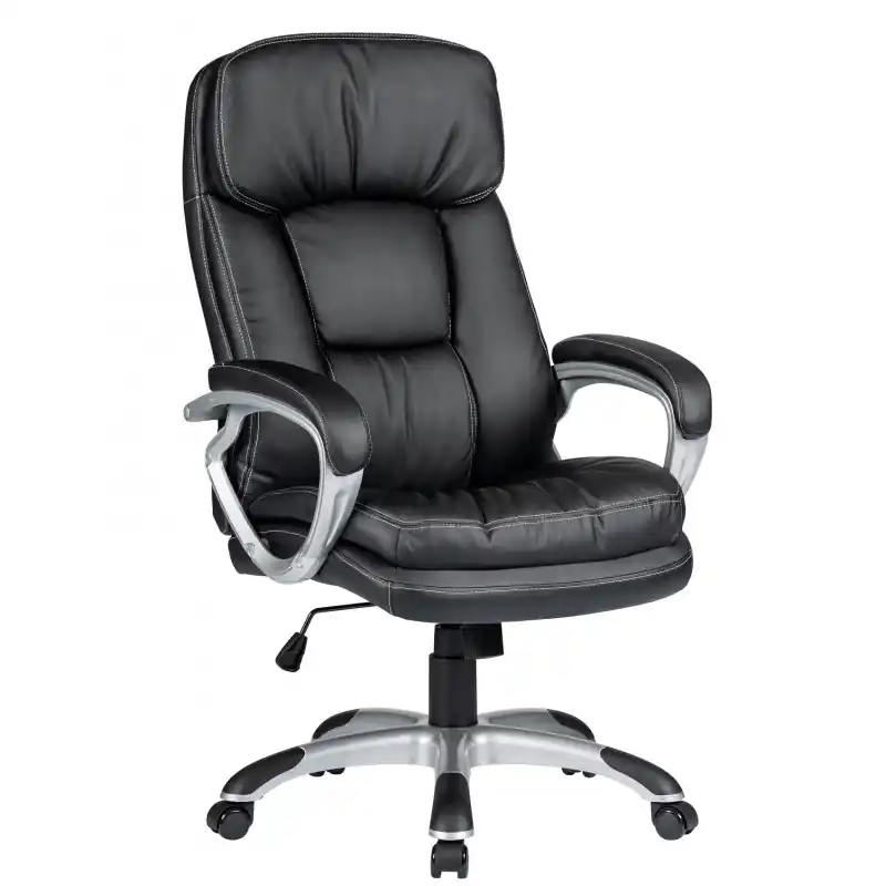 Sillón basculante Roma similpiel negra - Sillones direccion