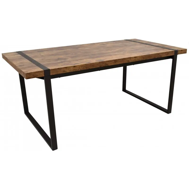 Mesa Nepal tablero de madera bilaminada acabado vintage roble 150×90 cm - Mesas de comedor