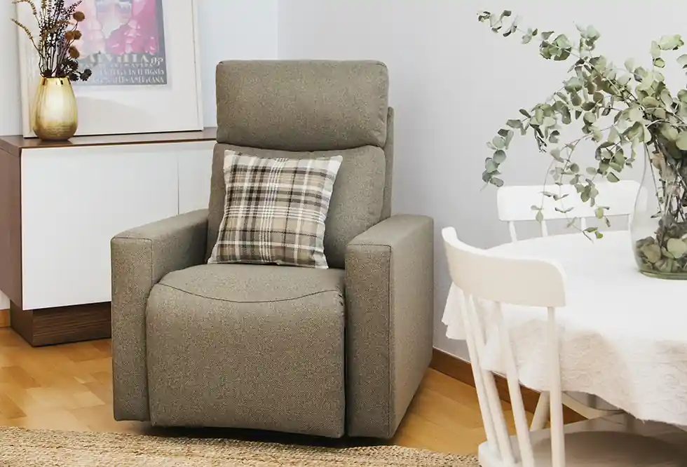 Sillon relax motorizado tela vison malmo max balance - Sillones masaje relax