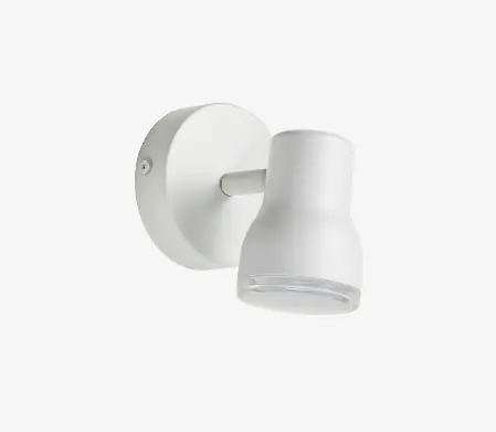 Lampara aplique giratoria de acero color blanco - Apliques