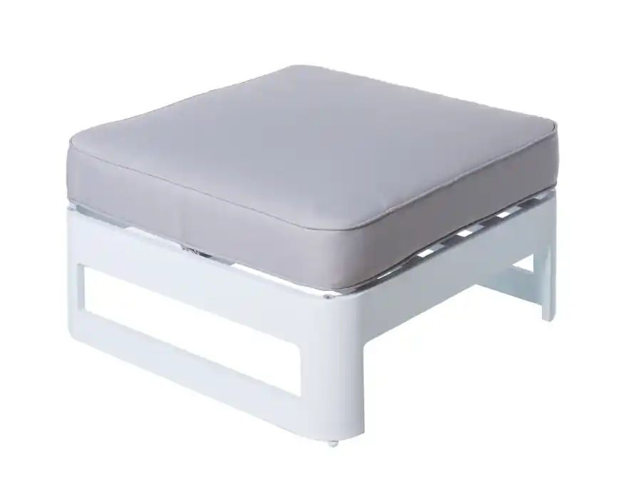 Mesa con cojin Aisha aluminio blanco - Mesas de alumnio