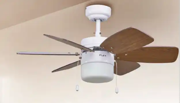 Ventilador de techo con luz Nuku blanco roble - Ventiladores de Techo