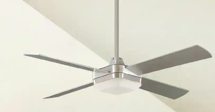 Ventilador de techo con luz Square aluminio - Ventiladores de Techo