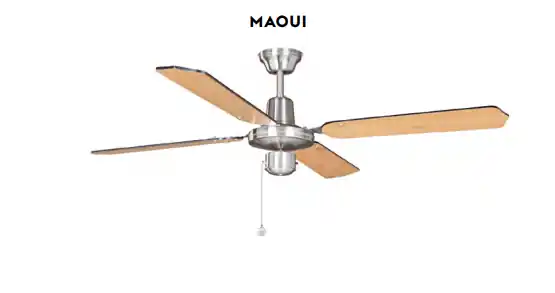 Ventilador de techo Maoui niquel satinado - Ventiladores de Techo