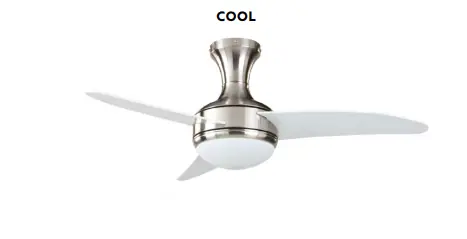 Ventilador de techo con luz Cool cromo - Ventiladores de Techo
