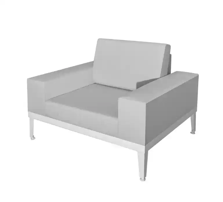 Sofa 1 plaza Luana aluminio 110x90x67 cm - Sofas terraza