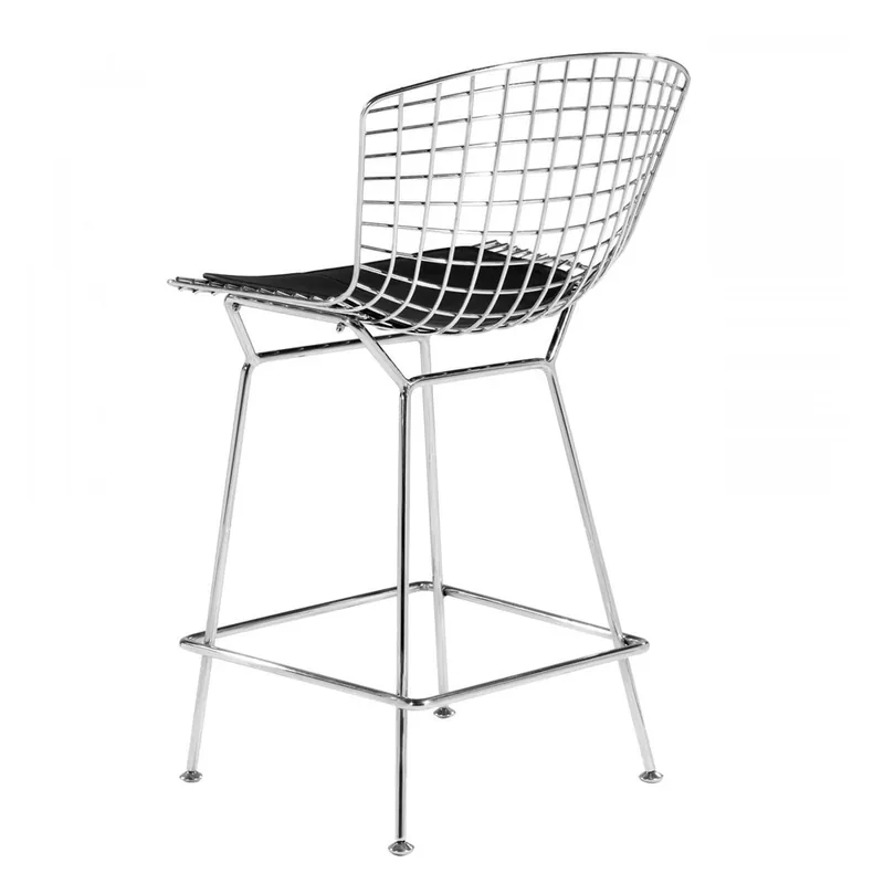 Taburete Bertoia Diamond: Reedición con cojín de piel o tela | Kasa-Store