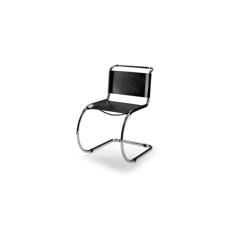 Reedición de la silla Mr Chair de Ludwig Mies van Der Rohe en piel o ratán con o sin reposabrazos - Vintage