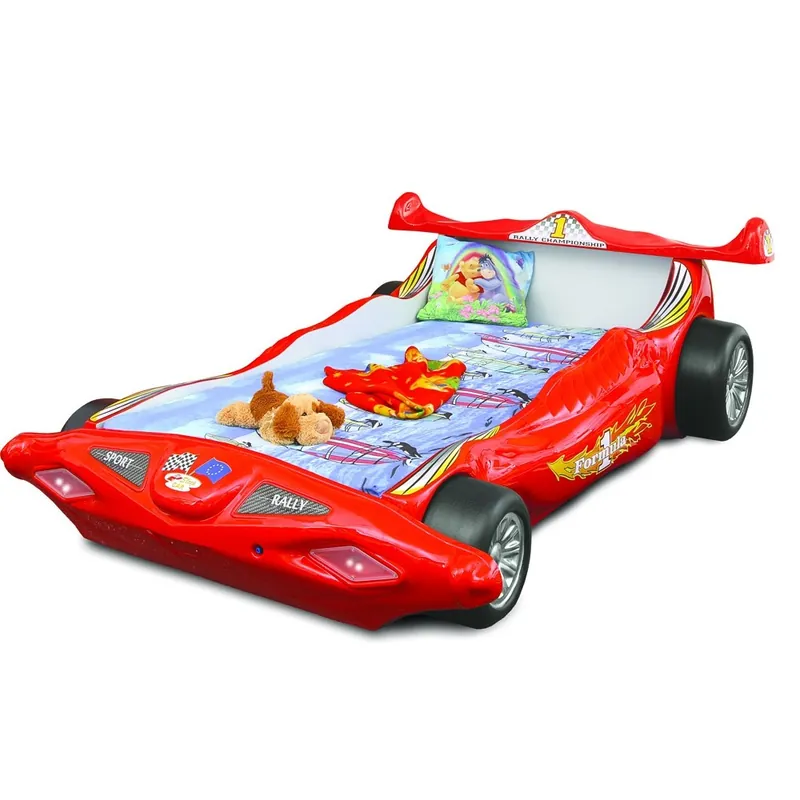 Cama en forma de coche de Fórmula 1 en MDF para tus hijos - zona de dormir