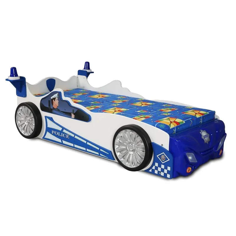 Cama en forma de coche de policía modelo POLICE - zona de dormir