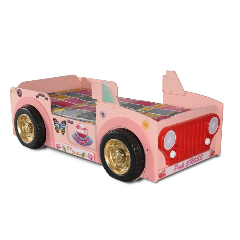 Cama modelo JEEP PINK en MDF - zona de dormir