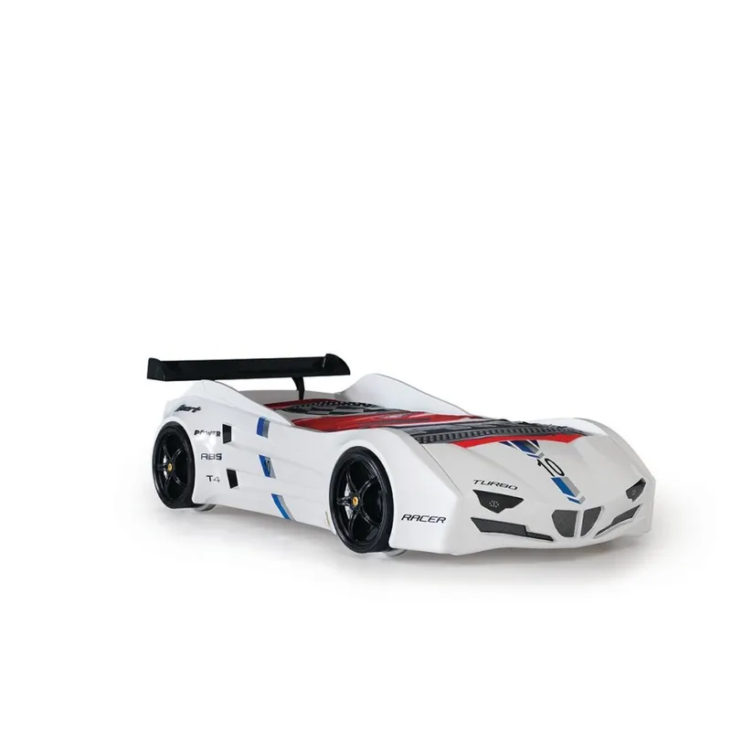 Cama de coche Cobra en madera Abs y Mdf con luces y sonidos - zona de dormir
