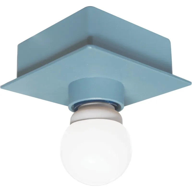 Lámpara de techo de metal Murales con estructura de caja cuadrada con lámpara E 27 max 100 vatios - Iluminacion