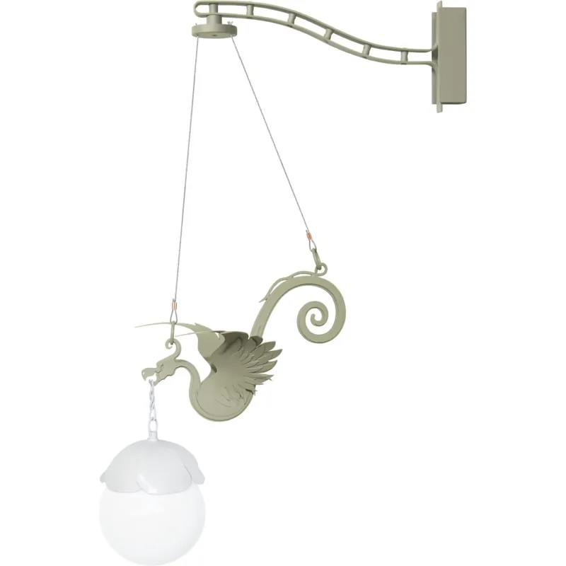 Aplique de pared Dream de acero galvanizado para uso exterior. - Iluminacion