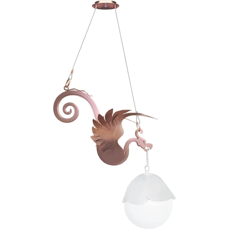 Lámpara de techo Dream de acero pintado color cobre con revestimiento de policarbonato - Iluminacion