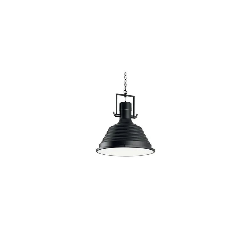 Lámpara de suspensión Fisherman en metal con placa de vidrio como difusor. Disponible en 3 acabados diferentes - Iluminacion