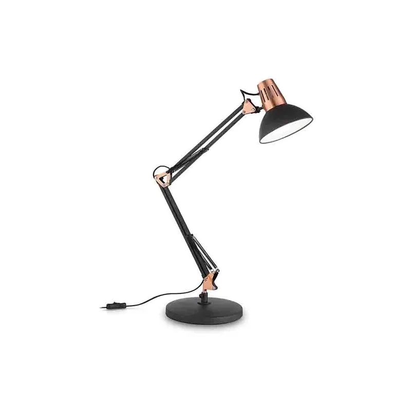 Lámpara de sobremesa Wally en metal con brazo articulado y equilibrado por muelles. Difusor regulable - Iluminacion