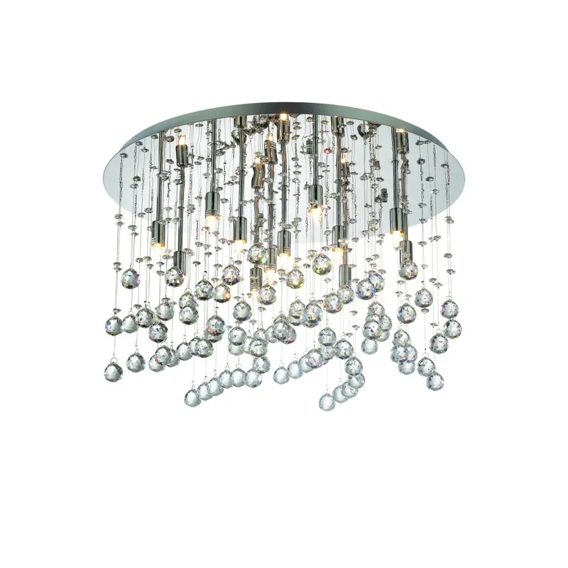 Lámpara de techo Moonlight en metal cromado o dorado con 12 luces G9 - Iluminacion