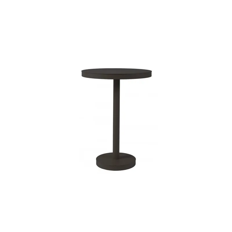 Mesa de exterior Barcino Hight de aluminio con tapa de diámetro 60 en dos acabados diferentes - Mueble de jardin