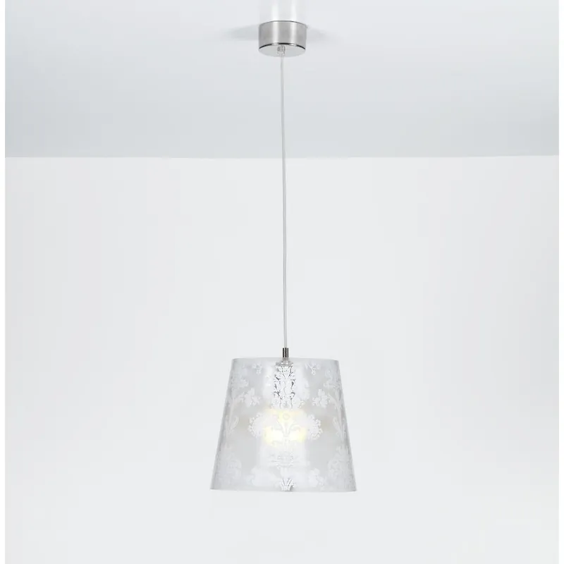 Lámpara de suspensión Babette pequeña o grande con estructura de metal y pantalla de policarbonato disponible en varios acabados - Iluminacion