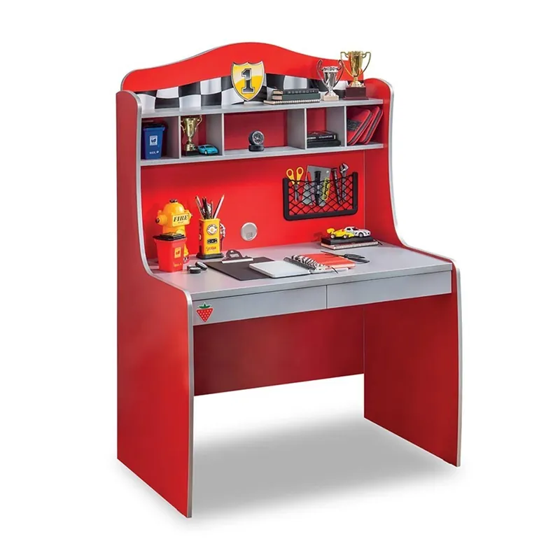 Escritorio Cilek Racecup con dos cajones, inspirado en la Fórmula 1, disponible en rojo - zona de dormir