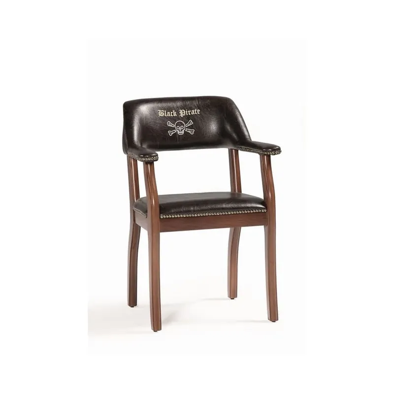 Silla pirata Cilek con estructura de madera y asiento y respaldo de piel sintética - zona de dormir
